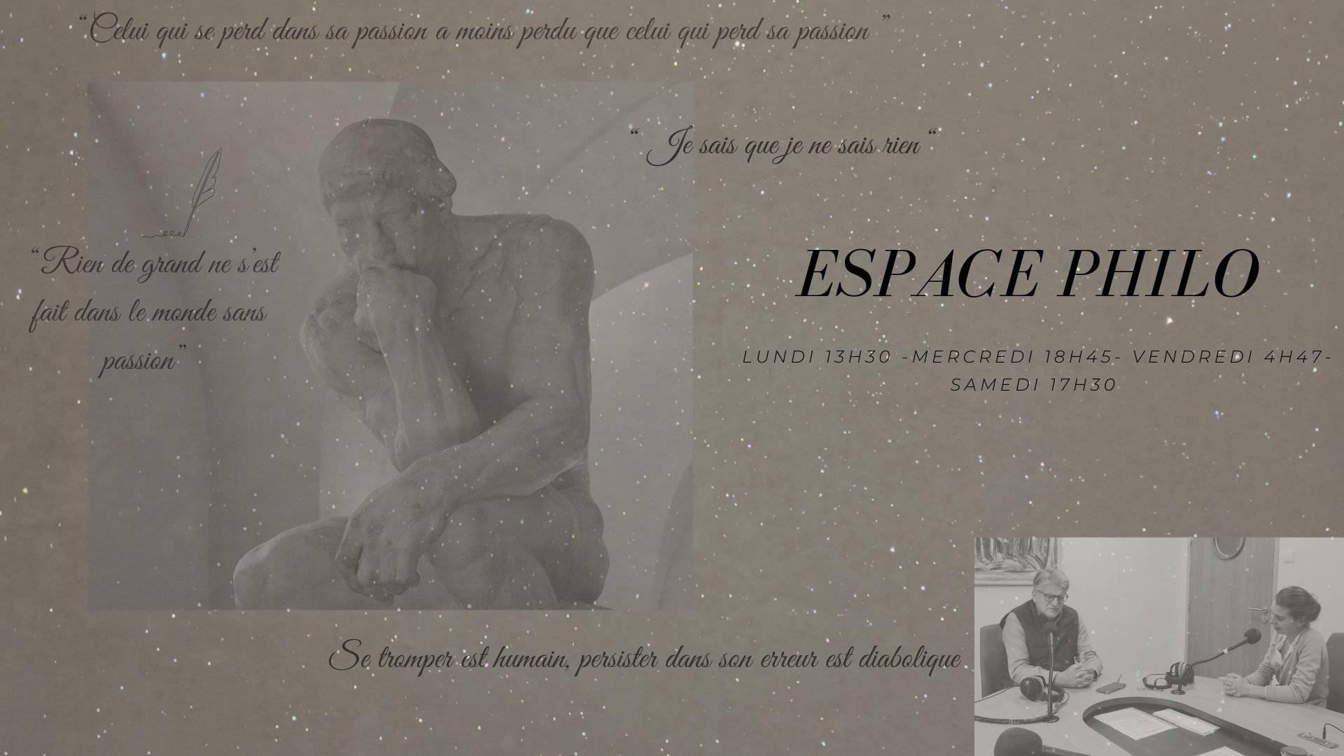Image mise en avant, Espace philo