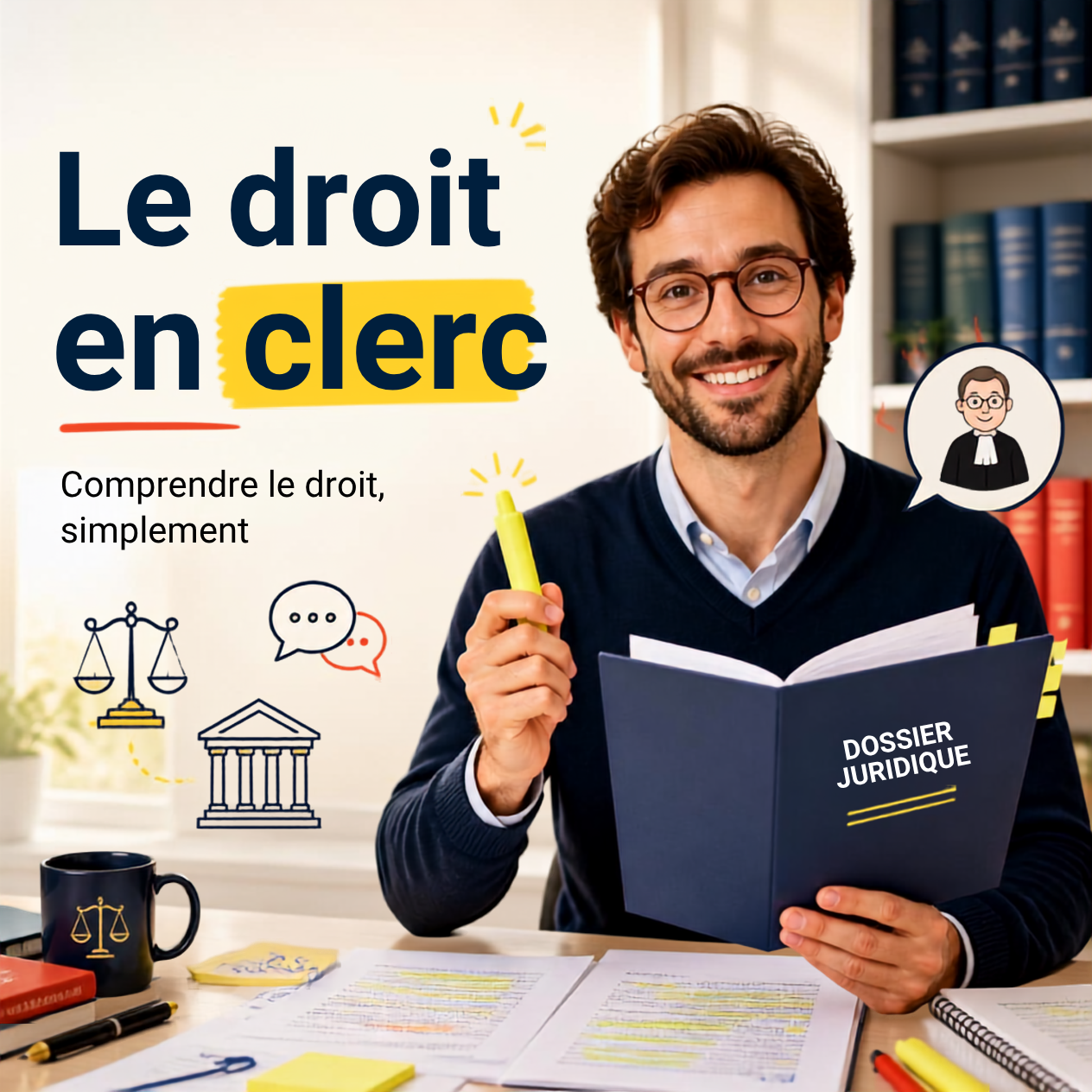 Image mise en avant, Le droit en clerc
